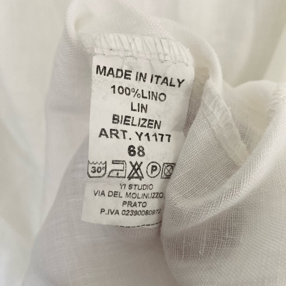 Scandal 100% linen White Dress Size L - Picture 5 of 6